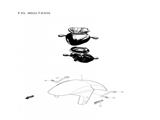 Aleta delantera varios colores Hyosung Gt 650 2009 - 2016