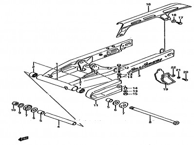 Cubre cadenas Suzuki DR 650 RS 1990 - 1994