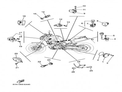 Rele arranque Yamaha Mt 03 660 2006-2008