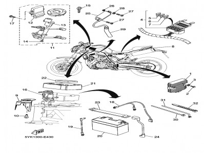 Sistema electrico completo Yamaha Mt 03 660 2006-2008