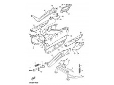Quilla trasera izquierda negra Yamaha Xmax 125 2006-2010