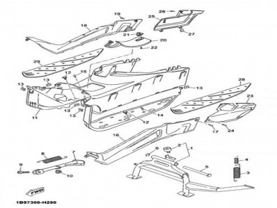 Suelo central Yamaha Xmax 125 2006-2010