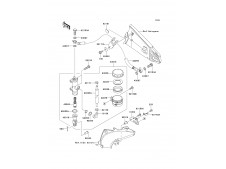 Depósito liquido de freno trasero Kawasaki Zx6r 600 - 636 cc 2005 - 2006