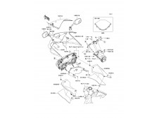 Retrovisor derecho Kawasaki Zx6r 600 - 636 cc 2005 - 2006
