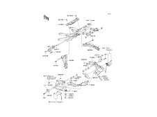 Soporte intermitente trasero izquierdo Kawasaki Zx6r 600 - 636 cc 2005 - 2006