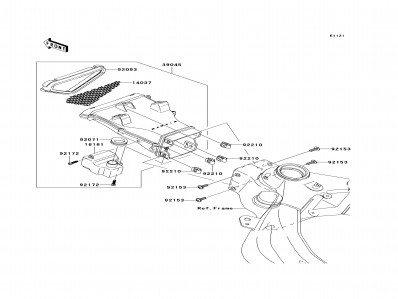 Deposito anticongelante Kawasaki Zx6r 600 - 636 cc 2005 - 2006