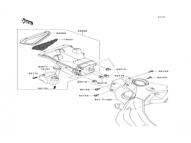 Deposito anticongelante Kawasaki Zx6r 600 - 636 cc 2005 - 2006