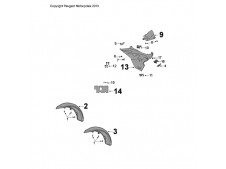 Aleta delantera derecha Peugeot Metropolis 400 2015 - 2016