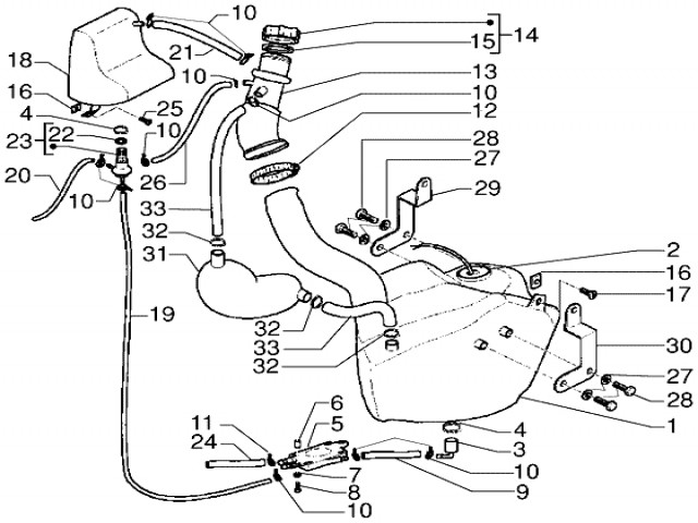 Boca tapón deposito gasolina Gilera Dna 50 2000-2007