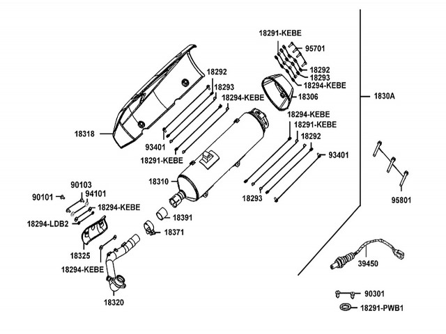 Protector colector Kymco Super dink 300 2009-2012