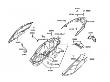 Tapa registro cófano trasera (pda mantenimiento) Kymco Super dink 300 2009-2012