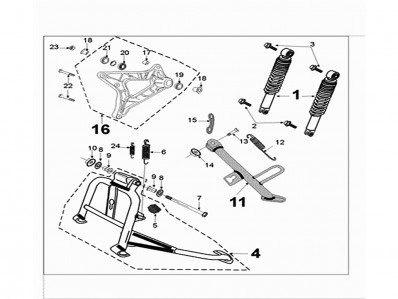 Pata de cabra Peugeot Tweet 125 2011 - 2014