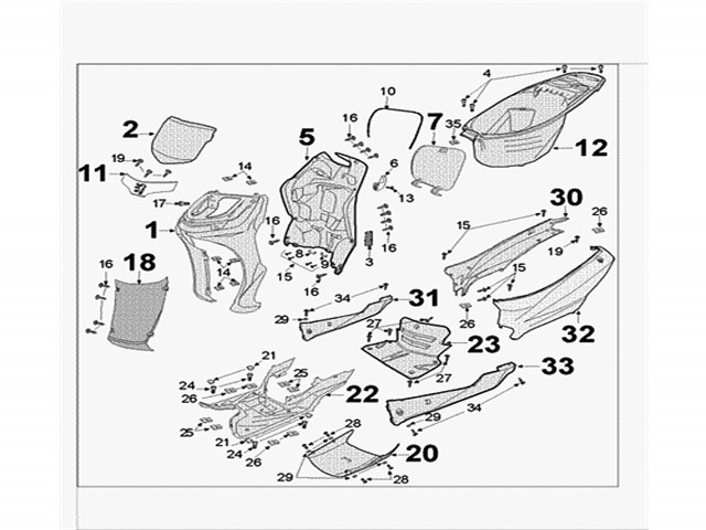 Cacha izquierda varios colores Peugeot Tweet 125 2011 - 2014
