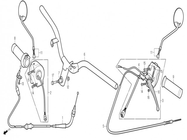 Piña luces derecha Daelim Besbi 125 2008-2012
