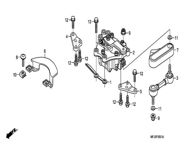 Embellecedor amortiguador de dirección Honda Cbr 600 rr 2007 - 2008