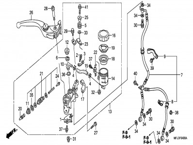 Bomba freno delantero Honda Cbr 600 rr 2007 - 2008