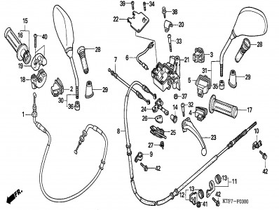 Maneta freno trasero Honda Scoopy 125 2001-2008