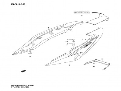 Cacha izquierda Suzuki Gs f 500 2002-2008