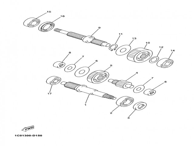 Grupo trasero Yamaha xmax 250 2010-2014