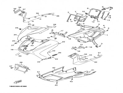 Quilla izquierda varios colores Yamaha Xmax i 250 2007-2009