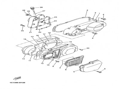 Tapa de volante magnetico Yamaha Xmax i 250 2007-2009