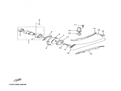 Tensor de cadena de distribución Yamaha xmax 250 2010-2014