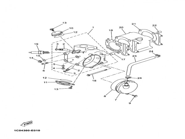 Cilindro de motor Yamaha xmax 250 2010-2014