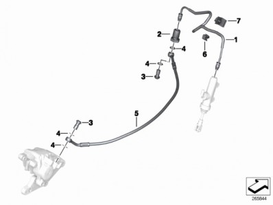 Latiguillo freno trasero Bmw F800 st 800 cc 2006 - 2008