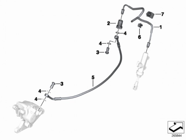 Latiguillo freno trasero Bmw F800 st 800 cc 2006 - 2008