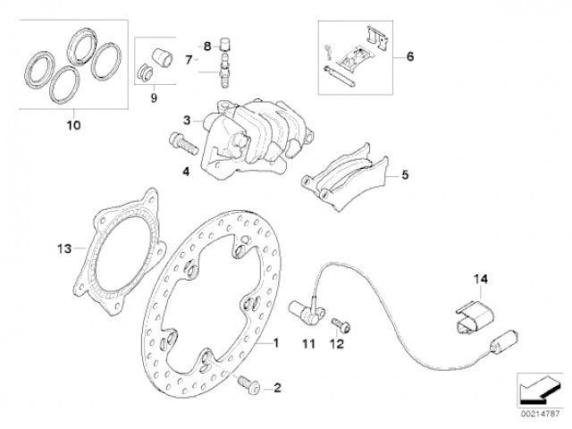 Pastillas de freno trasero Bmw F800 st 800 cc 2006 - 2008