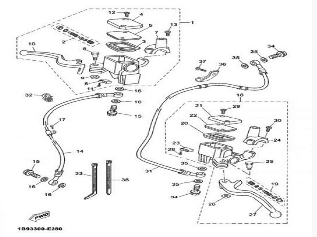 Bomba freno trasero Yamaha Xmax 125 2006-2010