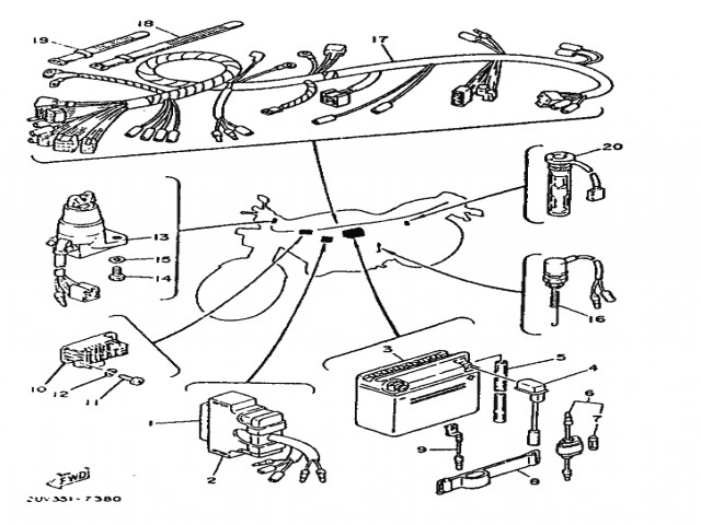 Sistema electrico completo Yamaha Tzr 80 1989-1991