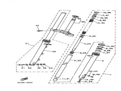 Tija inferior Yamaha Tzr 80 1989-1991