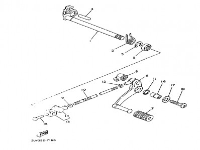 Palanca cambio Yamaha Tzr 80 1989-1991