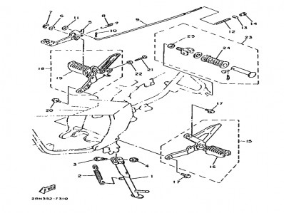Estribera trasera Yamaha Tzr 80 1989-1991
