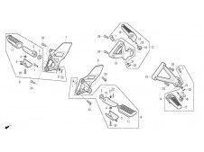 Soporte estribera delantero derecho Daelim roadwin 125r fi 125 2007-2011