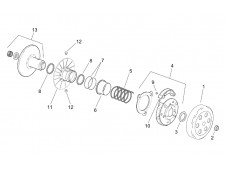 Embrague completo, zona motor Aprilia Leonardo 250 1999-2009