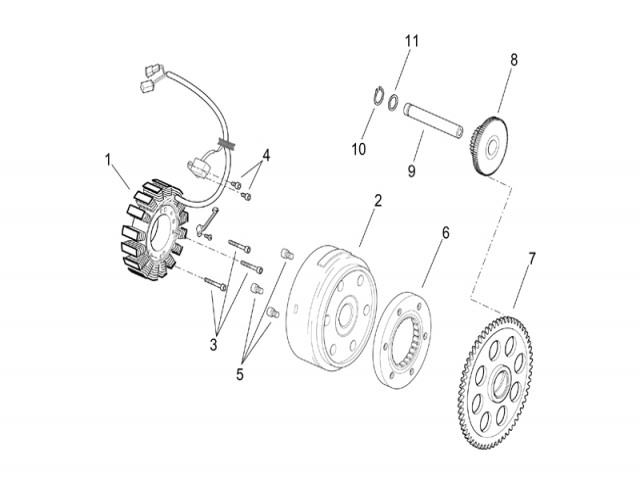 Bendix de arranque Aprilia Leonardo 250 1999-2009