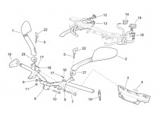 Botonera completa (arranque, luces, claxon e intermitentes) Aprilia Leonardo 250 1999-2009