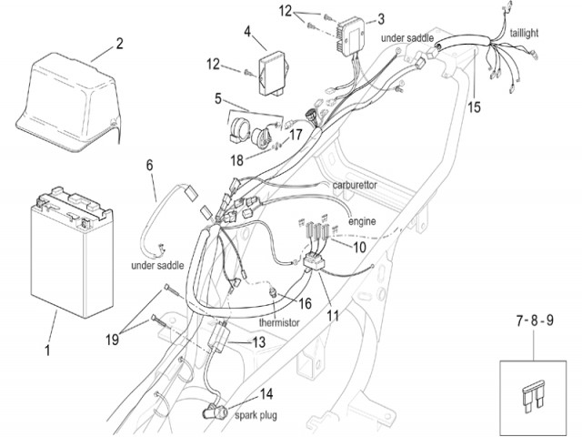 Sensor de temperatura Aprilia Leonardo 250 1999-2009