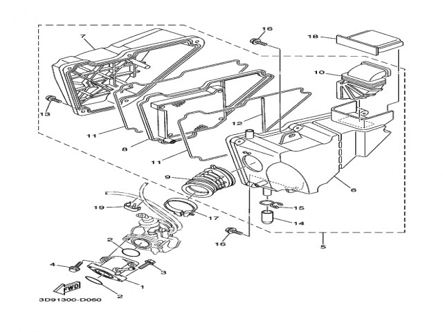 Toma de admisión Yamaha Ybr 125 2005-2006