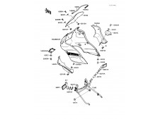 Bandeja superior derecha Kawasaki Gpz 500 1987-1993