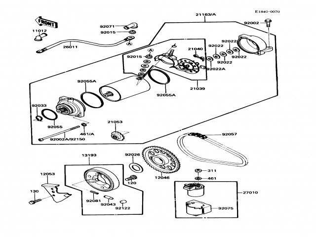 Cadena y patín de bendix Kawasaki Gpz 500 1987-1993