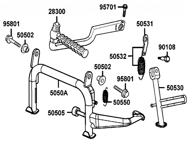 Caballete KYMCO GRAND DINK 125 2004-2005  repuestos de motos