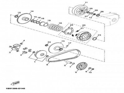 Embrague Yamaha Xmax 125 2006-2010