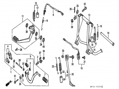 Interruptor pata de cabra Honda Pan european 1100 1990-2000