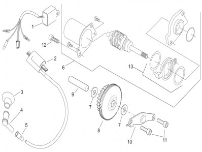 Motor arranque Aprilia Sonic h2o 50 1998 - 2008