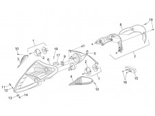Piloto trasero Aprilia Sonic h2o 50 1998 - 2008