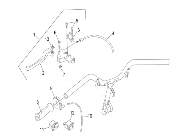 Cable aire Aprilia Sonic h2o 50 1998 - 2008