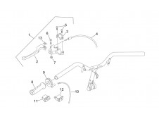 Soporte maneta freno trasero Aprilia Sonic h2o 50 1998 - 2008
